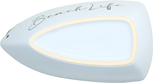 Pavilion Gift Company - Beach Life- Triple Wick 10 oz 100% Soy Wax Candle Scent: Fresh Linen with Silver Detail Accents - Image 5