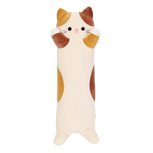 Sironoa 猫 ぬいぐるみ 抱き枕 ふわふわ もちもち 特大 だき枕 可愛い 癒し 猫のぬいぐるみ 大きい 添い寝枕 洗える リアル ネコ縫い包み 彼女 子供 誕生日 プレゼント 動物 クッション 90cm