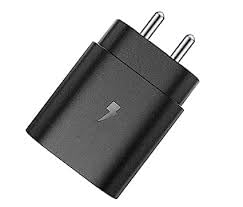 Image of Original 25 Watt C-Type Super Adapter for Samsung Galaxy Note10 Lite|Note10 5G|Note10 |Note10+ 5G|Note10+|S10 5G (Only Adapter - Black