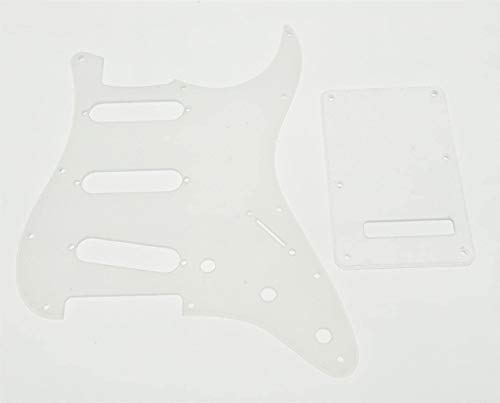 Dopro 11 Hole Strat SSS Pickguard ST Back Plate Trem Cover for USA/Mexican FD Strat Clear Transparent