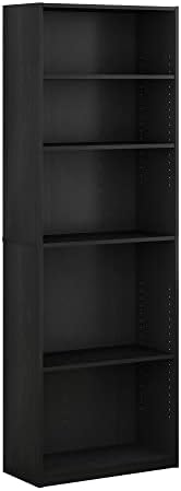 Furinno JAYA Simply Home 5-Shelf Bookcase, Black