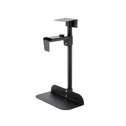 Soporte para CPU bajo escritorio, ajustable en altura y ancho, giro de 360°, compatible con la mayoría de torres PC (Negro) miniatura 1