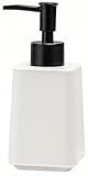 Abriclo Dispensador de jabón de cerámica, dispensador de loción líquida, botella de loción recargable para decoración del hogar, dispensador de jabón de manos simple y elegante para cocina y baño