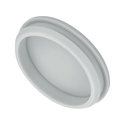 Image of MECCANIXITY 1pcs Silicone Snap in Locking Hole Plugs,58.6mm /2.3 Inch Mounting Diameter Narrow Groove Width 5mm Panel Seal Cover Round for Kitchen Bulkheads Waterproof Sealing Plugs Grey