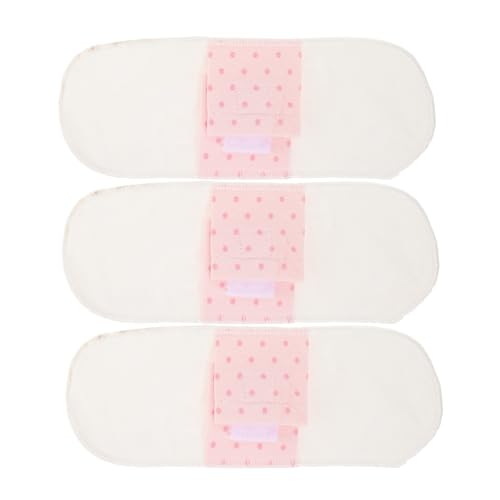 FRCOLOR Wiederverwendbare Damenbinde 3 Stück-pack Waschbare Periodeneinlage 21cm Weiches Baumwollmaterial Atmungsaktiv Mit Flügel Für Reisen Und Alltag
