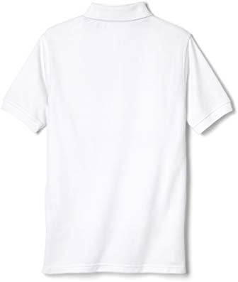 French Toast Unisex Kids Short Sleeve Pique (Standard & Husky) Polo Shirt, White, L - 1