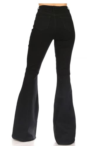 JC JQ High Waist Stretchy Flared Bottom Denim Jeans by Hifashion.la2