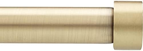 Umbra Cappa Curtain Rod, Includes 2 Matching Finials, Brackets & Hardware, 36 to 66-Inches, Brass