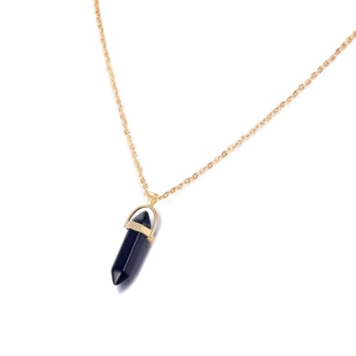 Guador Pendel Brett Wünschelrute Wahrsagen Metaphysische Message Board Holz Brett mit Kristall Pendel Kristall Brett Wahrsagungs Brett Wünschelrute Pendel Halskette Hexerei (Schwarz und Blau)