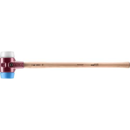 Image of Halder Simplex Sledgehammer 80mm - Dual Faces, TPE-Soft & Superplastic Inserts, Cast Iron Housing with Protection Sleeve, Hickory Handle, Tiling, Stone & Construction - 3017.081