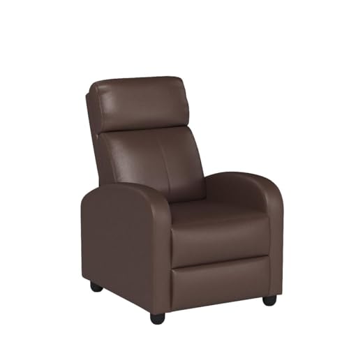 Sillón reclinable PU cuero Marrón miniatura 5