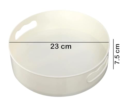 Image of Storescent Multi-Purpose 360 Rotating Organizer Spices Tray | Space-Saving Kitchen & Pantry Storage | Multi-purpose Organization Rotating Tray | Easy-Access Turntable for Spices, Storage (White)