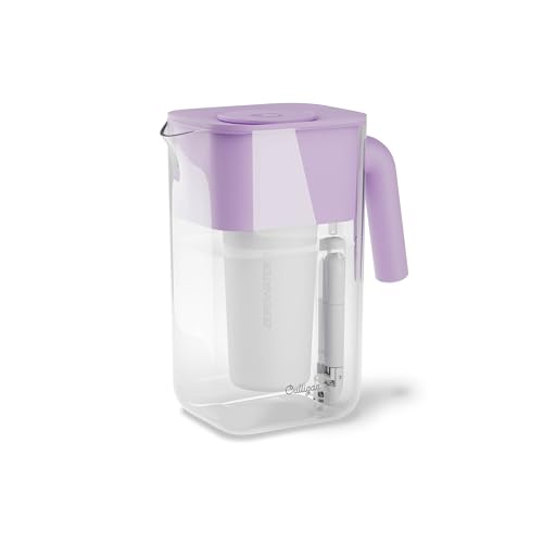 Image of Culligan with ZeroWater Technology 10-Cup Water Filter Pitcher - Includes 5-Stage Advanced Water Filter, IAPMO Certified to Reduce Lead, Total PFAS, Mercury, Fluoride, and Chlorine - Lilac