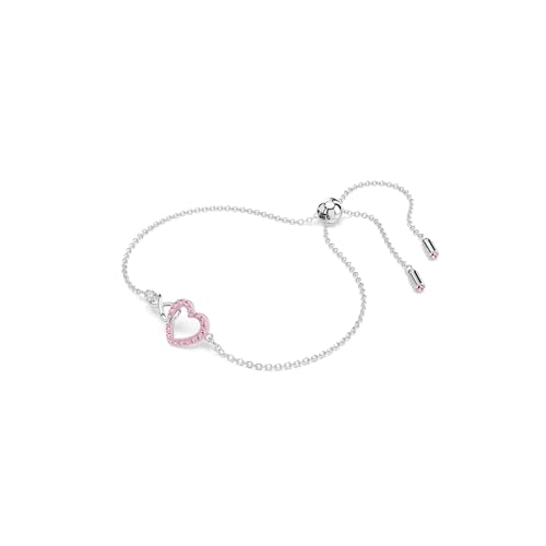 Swarovski Hyperbola Bracelet, Heart And Infinity, Pink, Rhodium Finished2