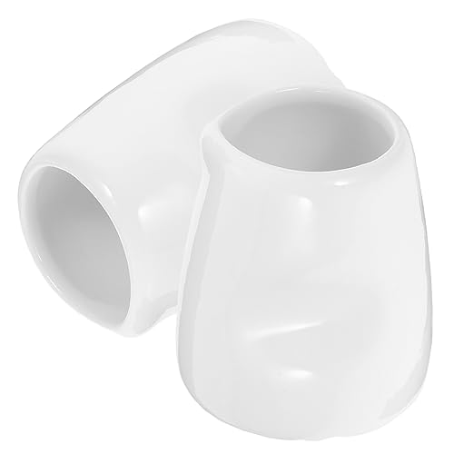 COLLBATH 2pcs Water Pitcher Espresso Cups Syrup Water Jug Coffee Creamer Coffee Mugs Coffee Pot Buttercream Creami Ceramic Espresso Cup Ceramic Pitcher Ceramic Tea Pitcher Ceramics White