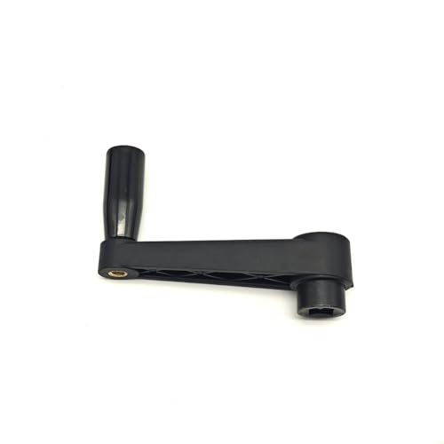 Image of 4 inch Nylon Crank Handle Drill Press Revolving Handle with Round or Square Installation Hole Smooth 360 Degree Operation for Industry Lathe Milling Grinding Machine (Square Hole 12x12x100)