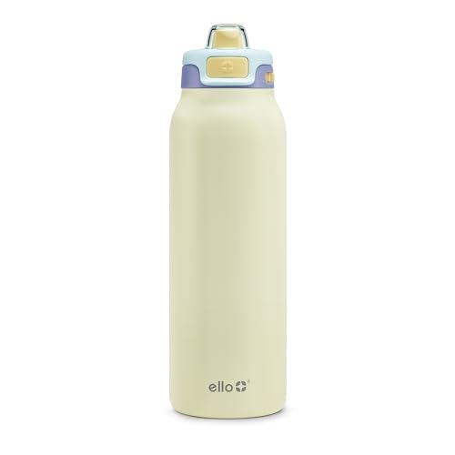 Image of Ello Pop & Fill 32oz Stainless Steel Water Bottle with Quick Fill Technology, Double Walled and Vacuum Insulated Metal, Leak Proof Locking Lid, Sip and Chug, Reusable, BPA Free, Fresh Dew