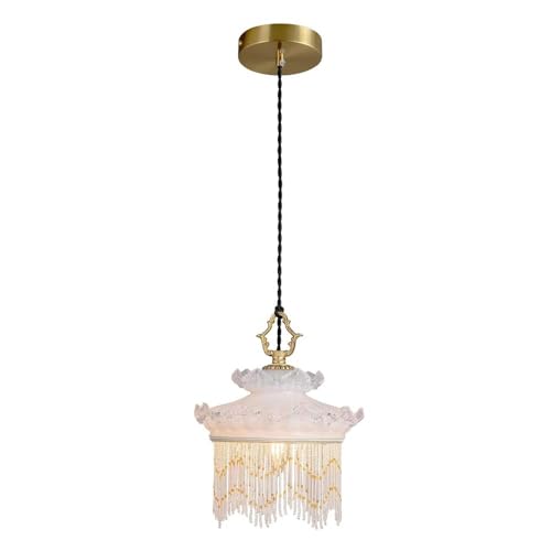 Lustre rustique laiton pour îlot de cuisine et chambre rétro chic