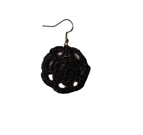 pendiente Nuevos Recuerdos, pendiente brillante de ganchillo hilo metalizado,joyeria mujer crochet,gancho baño plata