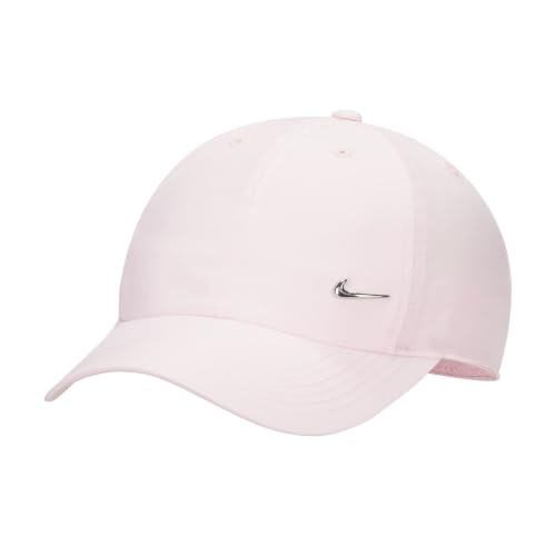 Image of Nike Unisex Big Kids' Club Dri-FIT Unstructured Metal Swoosh Cap Hat | Boys and Girls