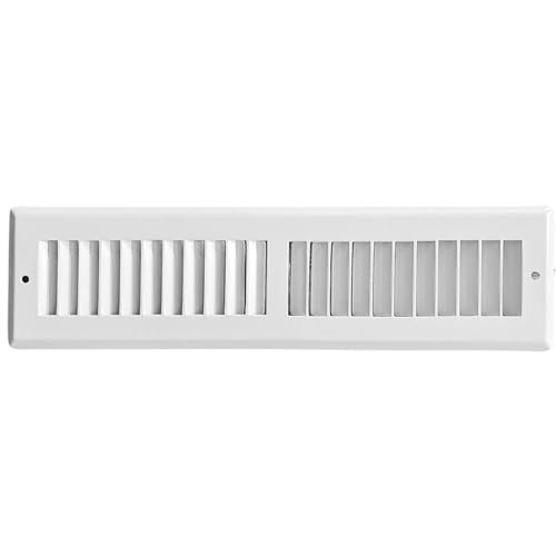 Sierra Grates Toe Kick Vent Cover 4" x 10" Duct Opening, White Cabinet Toe Kick Register Grille, Steel Air Vent Grate for Kitchen Cabinets HVAC Ventilation by Sierra Grates - Used condition - US$9.26
