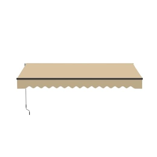 Best patio table sun umbrella Aleko 13x10 Feet Manual Awning