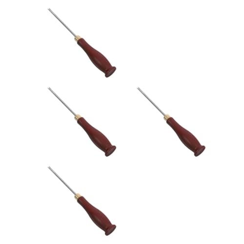 DIYEAH 4 Piezas herramientas de tampón juguete de herramientas de granja en miniatura accesorios para casa de muñecas en miniatura suministros para hacer muñecas punzón de cuero Sándalo