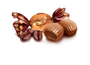 Coffee Like Soft Milk Toffee with Liquid Coffee Filling Creamy Coffee Caramels Coffee Extract Pick & Mix Resealable Food-Safe Pouch 8oz - 1/2 lbs - 227g