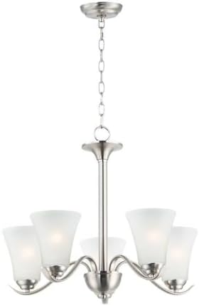 Maxim Vital-5 Light Chandelier-23 Inches Wide by 20 inches high-Satin Nickel Finish -Traditional Installation