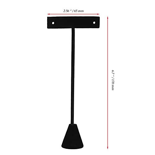 image for KOOMEDA 8 PCS 6.7 Inches Black Earring Display Stands, Velvet Jewelry 