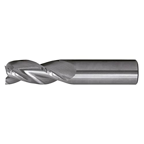 Cleveland C72390 CEM-AM3 Imperial Long Corner Radius End Mill, 3/8 in Dia Cutter, 0.03 in Corner Radius, 1-1/2 in Length of Cut, 3 Flutes, 3/8 in Dia Shank, 3-1/2 in OAL, Bright (Each)