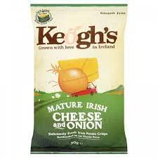 Keogh's Irish Cheese & Onion Crisps 4.4-oz Bag 3-Pack Imported from Ireland