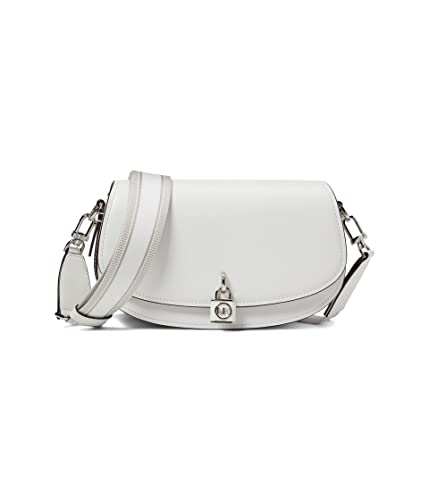 Michael Kors Mila Medium East/West Sling Messenger Optic White One Size