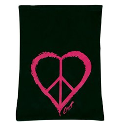 Sac cordon Capezio Love & Peace noir idéal pour le studio de danse et la gym