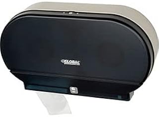 Global Industrial Plastic Twin Jumbo Roll Toilet Tissue Dispenser - Two 9