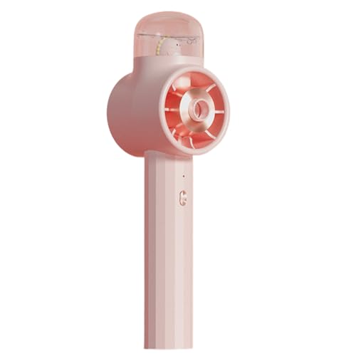 Sghtil Ventilador de bolsillo con rociador, accesorios de refrigeración recargables con 3 velocidades para viajes, camping, al aire libre, escritorio, mochila personal