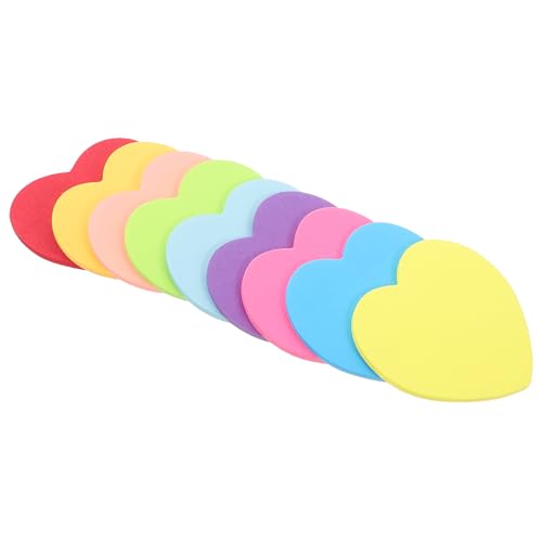 HOMSFOU ハート型メモパッド 冊 自粘式ノートブック ブックタブ付き 学生用 オフィス 家 日常使い スケジュール管理 メモ帳