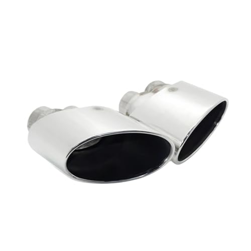 S4 S5 S6 S7 S3用 RS4 RS5 RS6 RS7 RS3用 ステンレススチール オーバルエキゾーストチップ デュアルコネクタエキゾーストシステム マフラー テールパイプチップ 車 排気テールパイプ(Black)