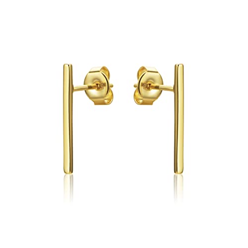 Boucles d'oreilles or jaune 375 petite tige puces d'oreilles 9 carats