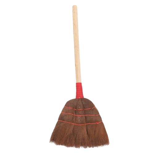 Beavorty Brown Silk Broom Dust Removing Broom Cleaning Broom Household Broom Household Cleaning Tool Broom Tool Cleaning Brush Home Cleaning Supplies Home Use Mini Broom Floor Broom