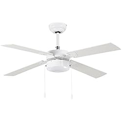 Sevenon Ventilador Ventilador DE Techo 4 ASPAS Blanco. Modelo Brasil. SEVENON