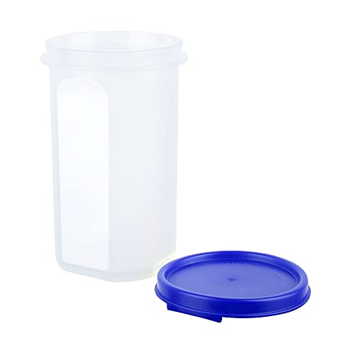 Image of Cutting EDGE Smart Slim Storage Airtight Container-Dark Blue,Set of 7 | Plastic material, size - 2x1.1L+3x585ml+2x250ml , pantry organization, pulses storage, grains storage, kitchen Storage