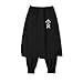 ELKNLMU Functional Robe Skirt Pants Men Techwear Tactical Skirt Joggers Pants Male Hip Hop Streetwear (Medium) Black