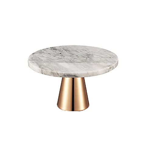 Mesa de postres multiusos con base de metal de mármol, soporte para exhibición de cupcakes, té de la tarde, bandeja de servicio de repostería para bodas, bandeja para pasteles, soporte para pasteles