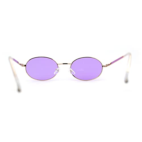 Hippie Dad Shade Color Lens Round Oval Metal Rim Sunglasses4