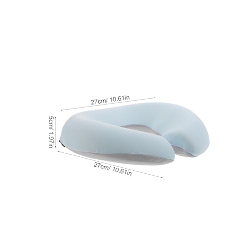 Reposacabezas de masaje ergonómico con espuma y tejido azul para estética 2