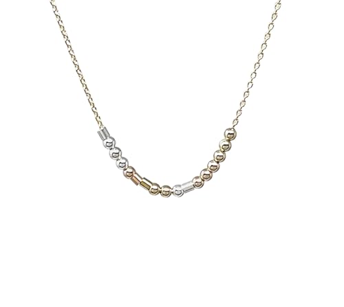 Custom FINE CHAIN Morse Code Necklace in gold fill, rose gold fill, or sterling silver