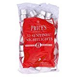 2X Prices Sentinel NightLights, 8 Hour Burn Time, Pack of 50, White