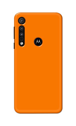 Image of Plain Orange Hard Back Case Cover for Motorola One Macro Back Cover -(J5) VNS2229