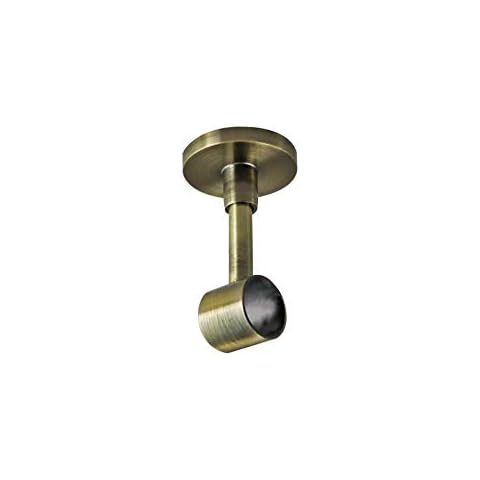 YHO Curtain Rod Pole Brackets 19mm 28mm 35mm Recess Extendable Double Antique Brass (19mm Ceiling) Cover